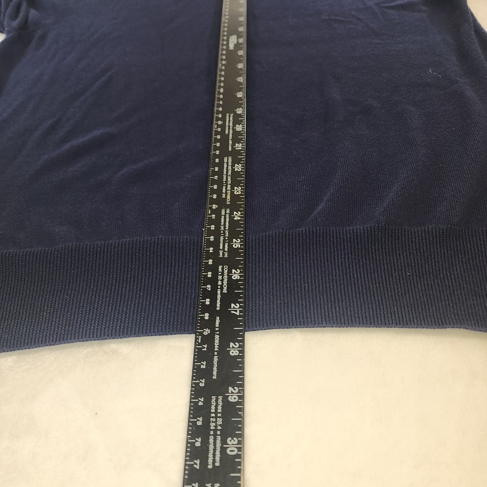 Brooks Brothers Mens XL Navy Blue 100% Supima Cotton V-Neck Sweater Regular Fit - Picture 5 of 7